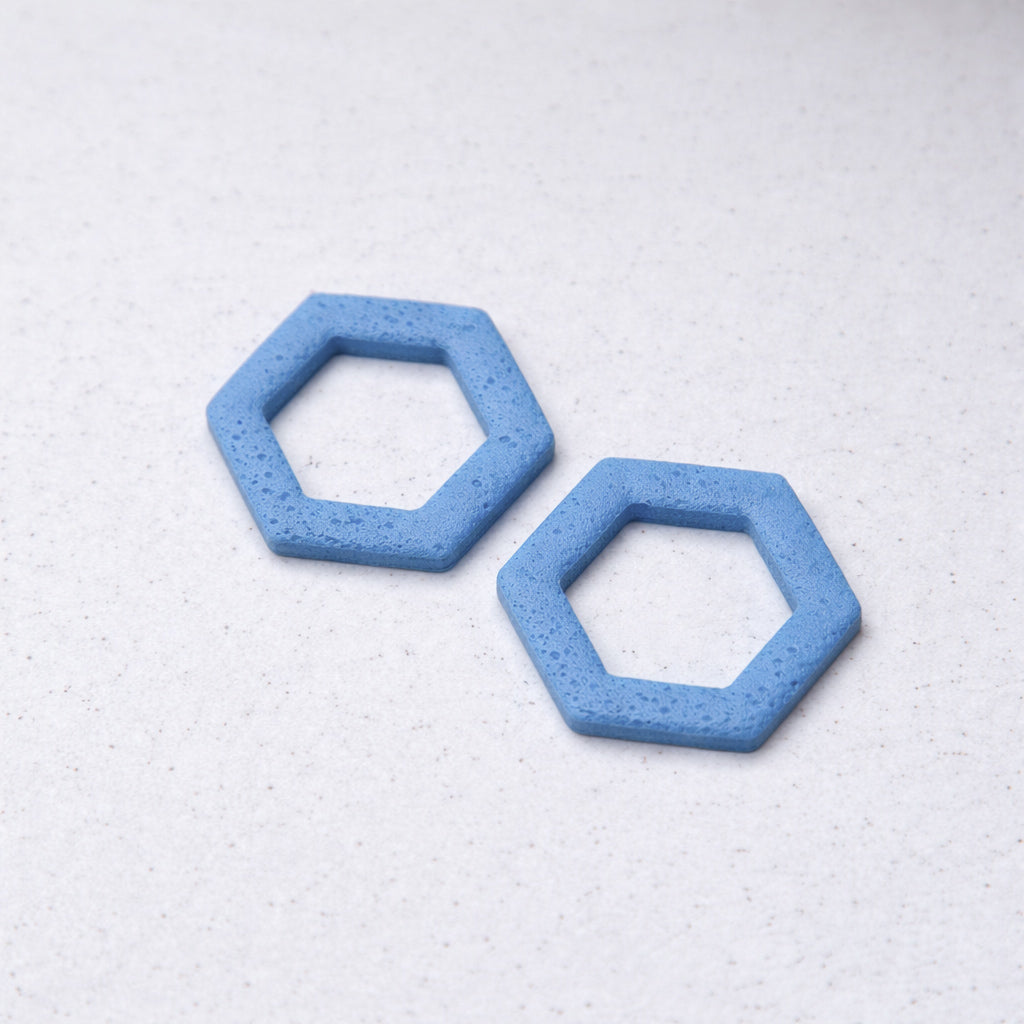 Eisblau - Hexagon Anhänger - Mix & Match