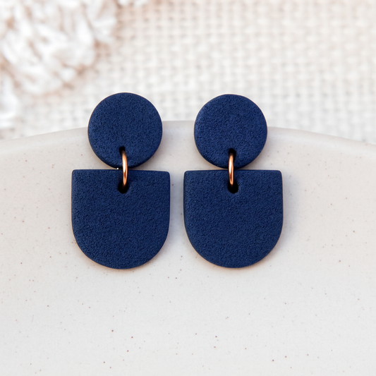 Ohrringe "Mitternachtsblau" - Rundbogen
